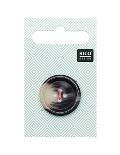 1 button card, horn-like scale appearance - Gray 25 mm