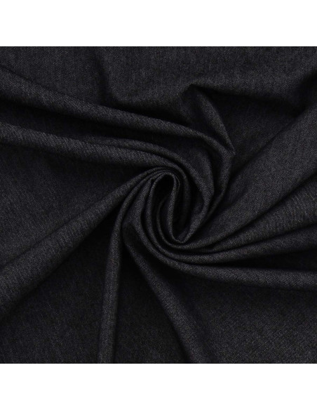 Chambray Denim Fabric - Black