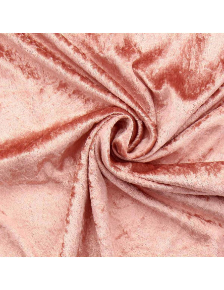 Crushed velvet fabric - Old pink