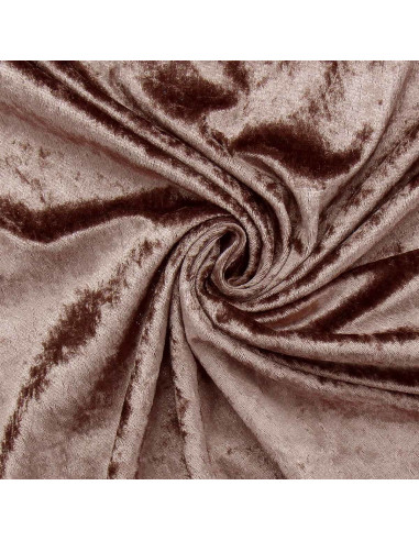 Velvet panne fabric - Taupe
