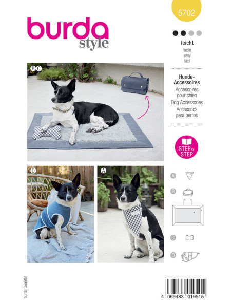 Dog Accessories Pattern - Burda 5702