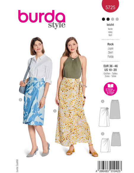 Skirt pattern - Burda 5725