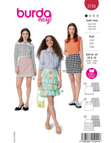 Skirt pattern - Burda 5726