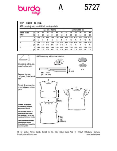 Top Pattern - Burda 5727