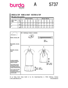 Dress and top pattern - Burda 5737 2
