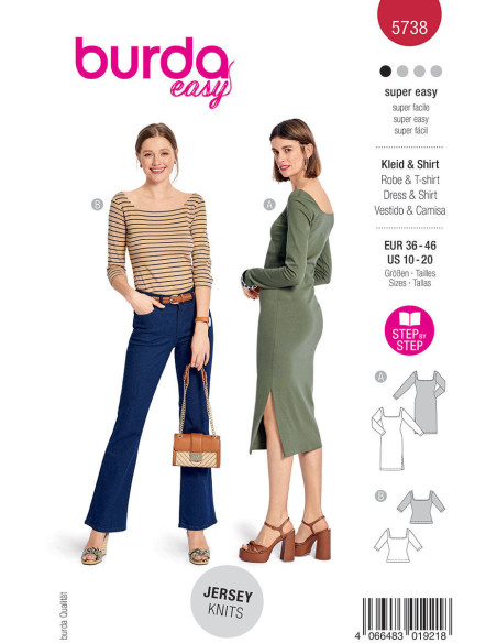Dress and top pattern - Burda 5738