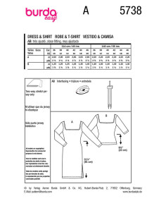 Dress and top pattern - Burda 5738 2