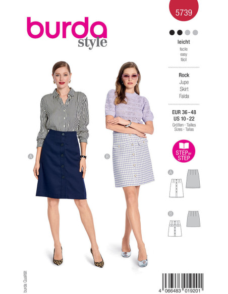 Skirt pattern - Burda 5739