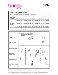Skirt pattern - Burda 5739 2