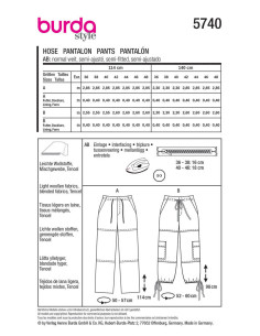 Pants pattern - Burda 5740 2