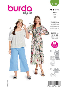 Dress and blouse pattern - Burda 5741