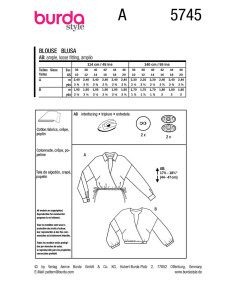 Blouse pattern - Burda 5745 2