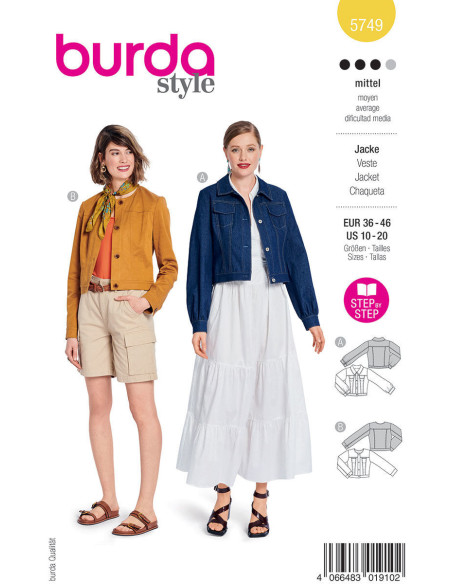 Jacket pattern - Burda 5749