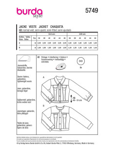 Jacket pattern - Burda 5749 2