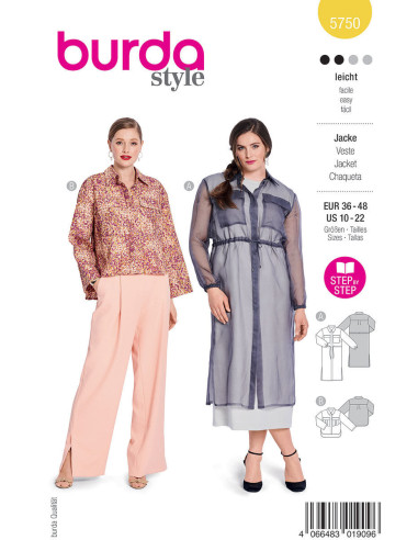 Jacket pattern - Burda 5750