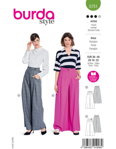 Pants pattern - Burda 5751