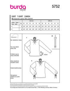 Top pattern - Burda 5752 2