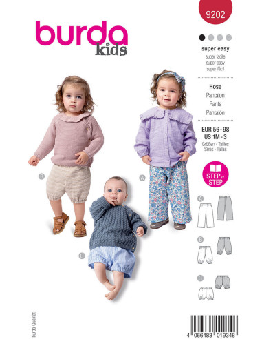 Pants pattern - Burda 9202