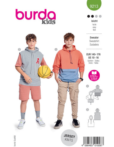 Pullover Pattern - Burda 9213