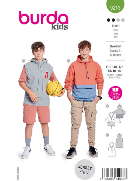Pullover Pattern - Burda 9213