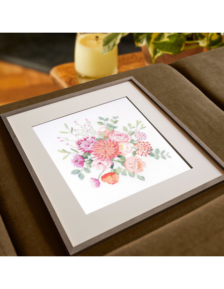 Cross-stitch embroidery kit - Fresh bouquet