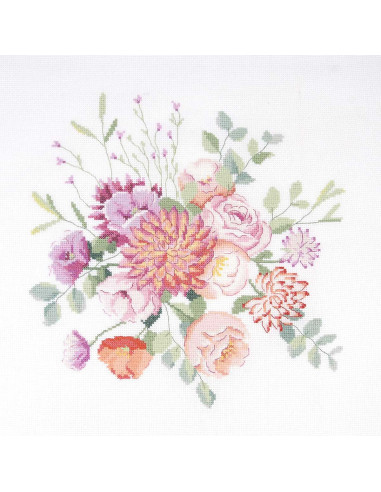Cross-stitch embroidery kit - Fresh bouquet