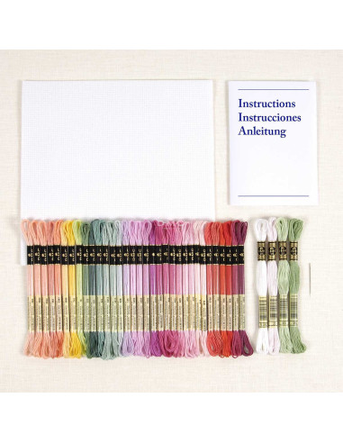 Cross-stitch embroidery kit - Fresh bouquet