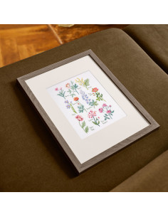Cross-stitch embroidery kit - Botanical board