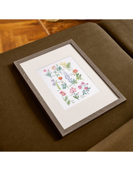 Cross-stitch embroidery kit - Botanical board