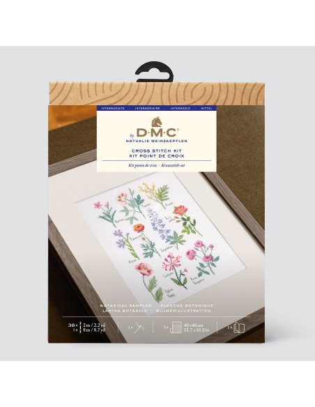 Cross-stitch embroidery kit - Botanical board