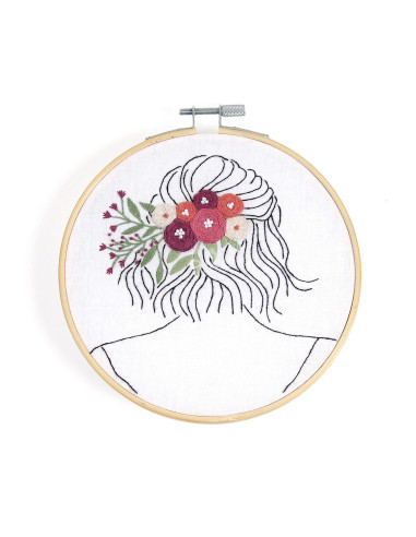 Embroidery kit - Floral hairstyle