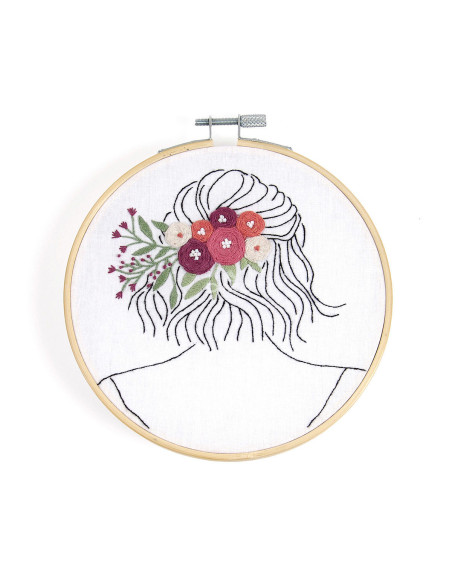 Embroidery kit - Floral hairstyle
