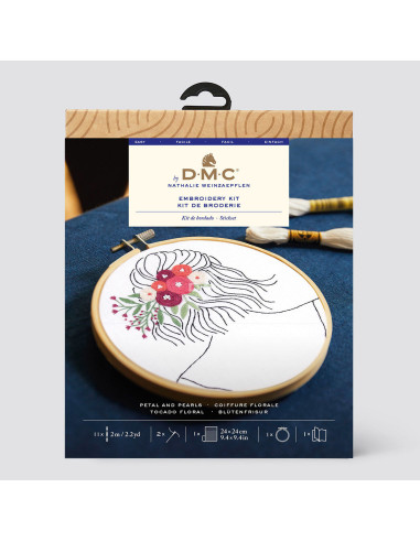 Embroidery kit - Floral hairstyle