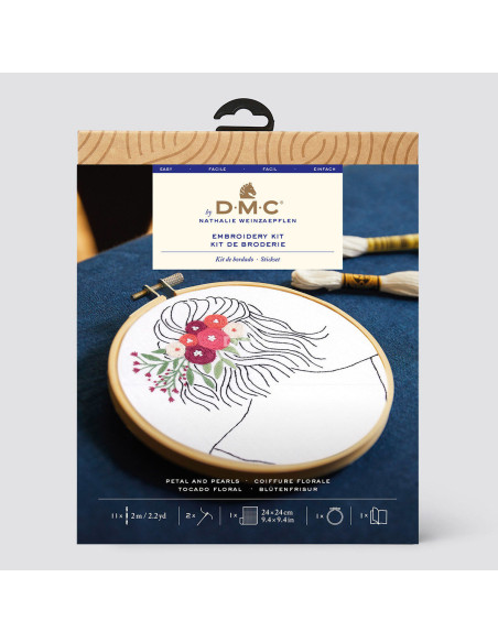 Embroidery kit - Floral hairstyle