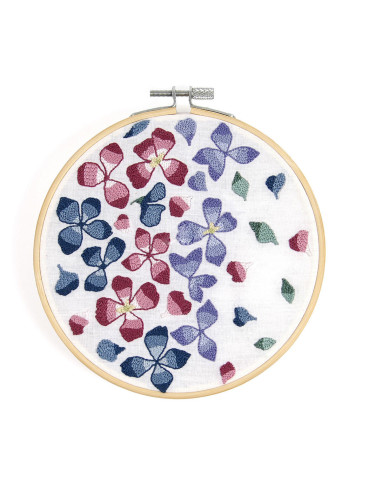 Punch needle kit - Hydrangea petals