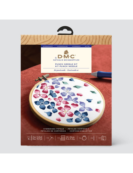 Punch needle kit - Hydrangea petals