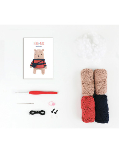 Amigurumi kit - Benji the bear