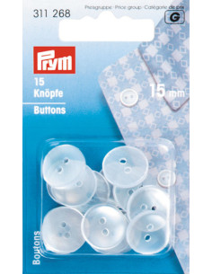 Imitation mother-of-pearl blouse buttons - 15 mm