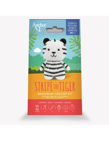 Amigurumi kit - Stripe the white tiger