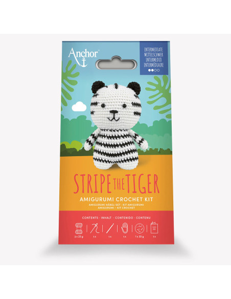 Amigurumi kit - Stripe the white tiger