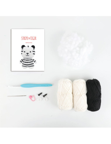 Amigurumi kit - Stripe the white tiger