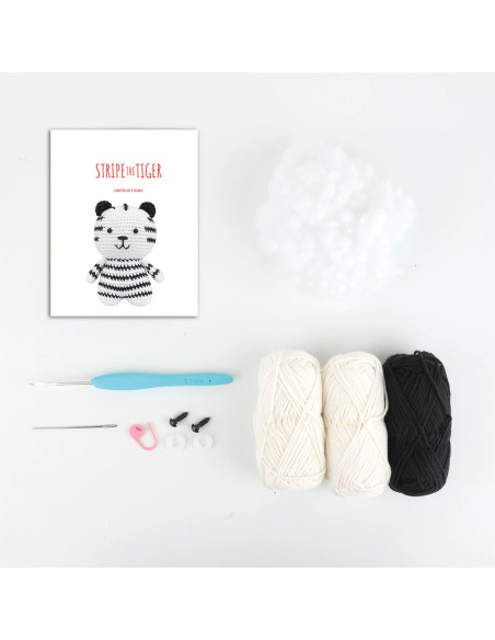 Amigurumi kit - Stripe the white tiger