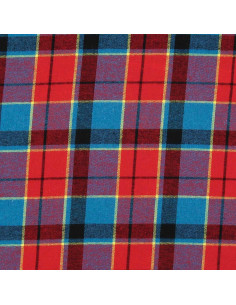 Scottish tartan flannel fabric - Red, blue, and yellow 2