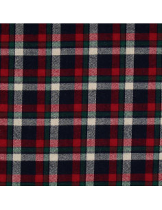 Scottish tartan flannel fabric - Red, blue, and green 2