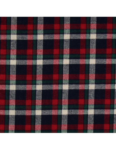 Scottish tartan flannel fabric - Red, blue, and green