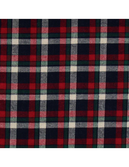 Scottish tartan flannel fabric - Red, blue, and green
