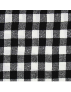 Scottish tartan flannel fabric - Black and white 2