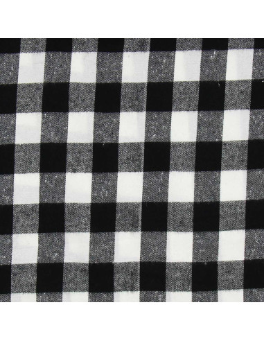 Scottish tartan flannel fabric - Black and white
