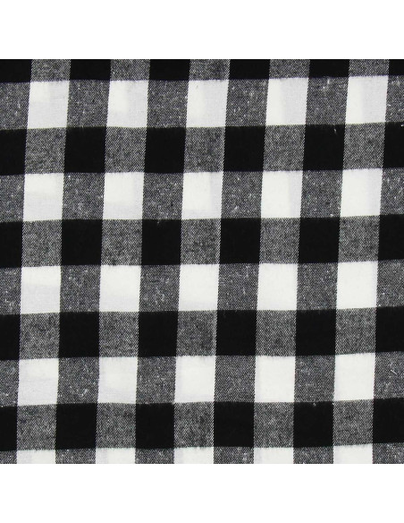 Scottish tartan flannel fabric - Black and white