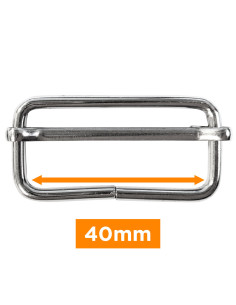 Sliding buckle - Silver 40 mm